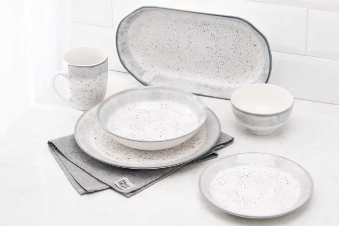 Ardesto Dinner plate Siena, 27cm, porcelain, white