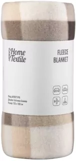 Плед Ardesto Fleece, 130×160см, 100% поліестер, клітинка, бежевий