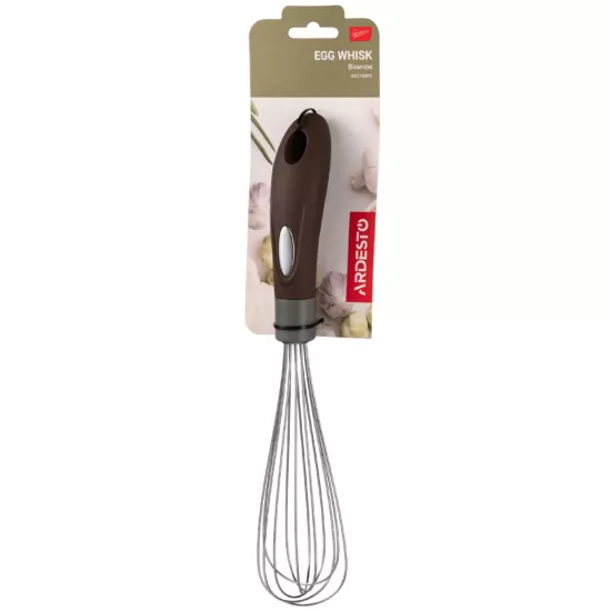Ardesto Whisk Gemini, 28.6cm, stainless steel, plastic, gray-brown