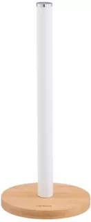 Ardesto Paper Towel Holder Midori 15х34cm, metal, bamboo, white