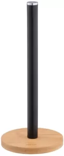 Ardesto Paper Towel Holder Midori 15х34cm, metal, bamboo, black