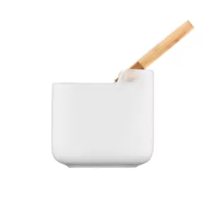 Сахарница Ardesto Midori 12х12х11см, 840мл, керамика, бамбук, белый