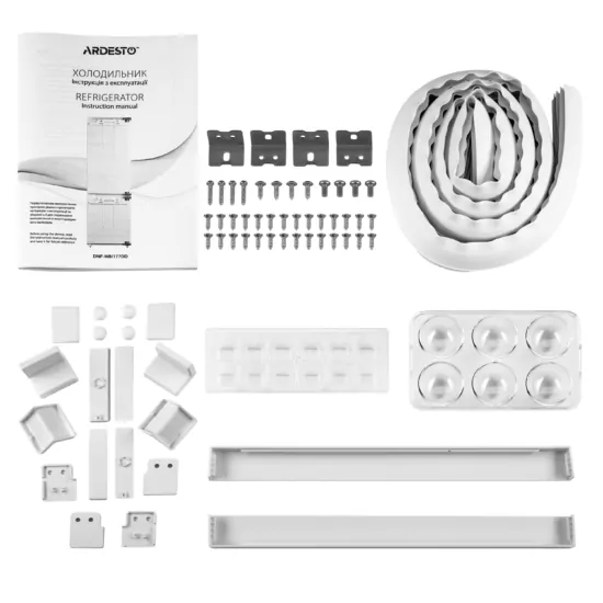 Холодильник ARDESTO вбуд. з нижн. мороз., 177×54.5×54, xолод.відд.-180л, мороз.відд.-68л, 2дв., А+, NF, door-on-door, білий