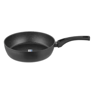 Ardesto Deep Fry pan with lid Gemini Livorno, 28cm, aluminium, black