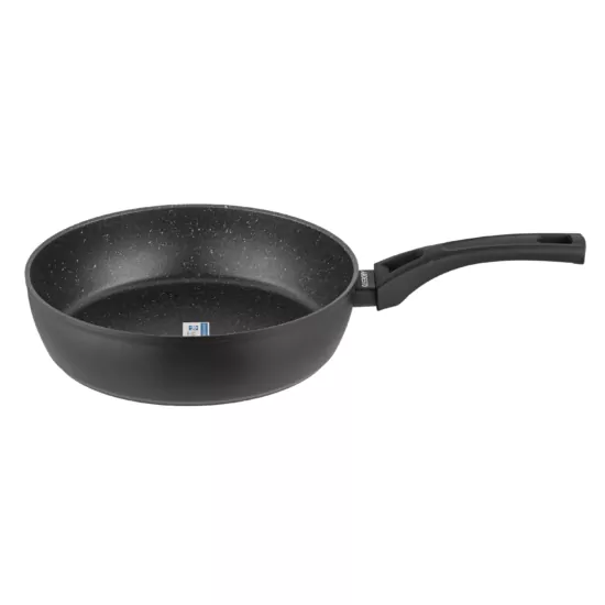 Ardesto Deep Fry pan with lid Gemini Livorno, 28cm, aluminium, black