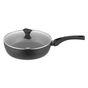 Ardesto Deep Fry pan with lid Gemini Livorno, 28cm, aluminium, black