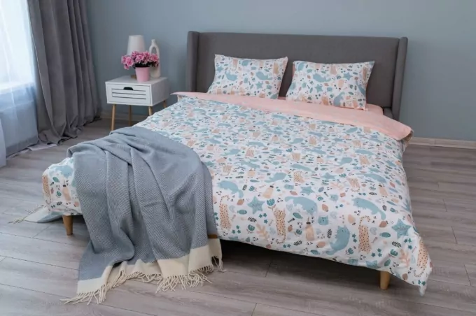 Плед ARDESTO Leonardo Bianco, 140×200см, 100% шерсть, голубой