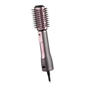 Ardesto Hair Dryer Brush Pink Touch, 1200W, 2 speeds, 2 temperature settings, ionization, LED-display, 4 attachments, gray+pink