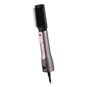 Ardesto Hair Dryer Brush Pink Touch, 1200W, 2 speeds, 2 temperature settings, ionization, LED-display, 4 attachments, gray+pink