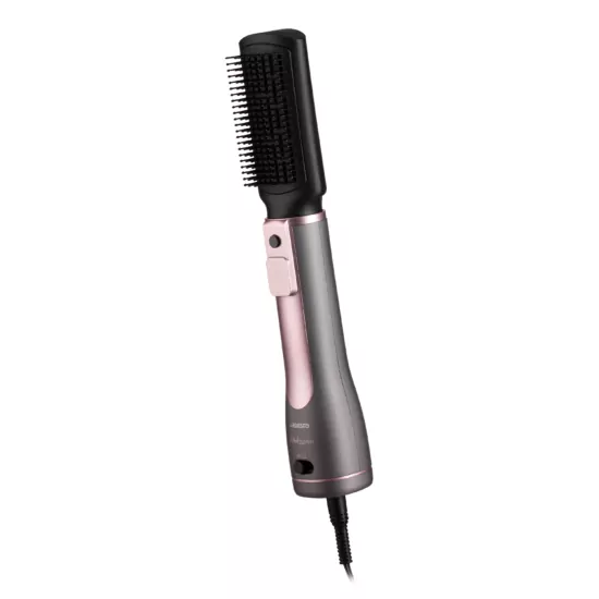 Ardesto Hair Dryer Brush Pink Touch, 1200W, 2 speeds, 2 temperature settings, ionization, LED-display, 4 attachments, gray+pink