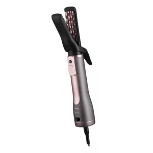 Ardesto Hair Dryer Brush Pink Touch, 1200W, 2 speeds, 2 temperature settings, ionization, LED-display, 4 attachments, gray+pink