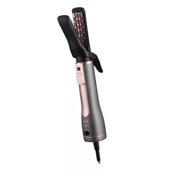 Ardesto Hair Dryer Brush Pink Touch, 1200W, 2 speeds, 2 temperature settings, ionization, LED-display, 4 attachments, gray+pink