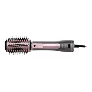 Ardesto Hair Dryer Brush Pink Touch, 1200W, 2 speeds, 2 temperature settings, ionization, LED-display, 4 attachments, gray+pink