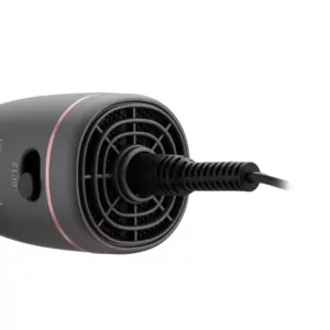 Ardesto Hair Dryer Brush Pink Touch, 1200W, 2 speeds, 2 temperature settings, ionization, LED-display, 4 attachments, gray+pink