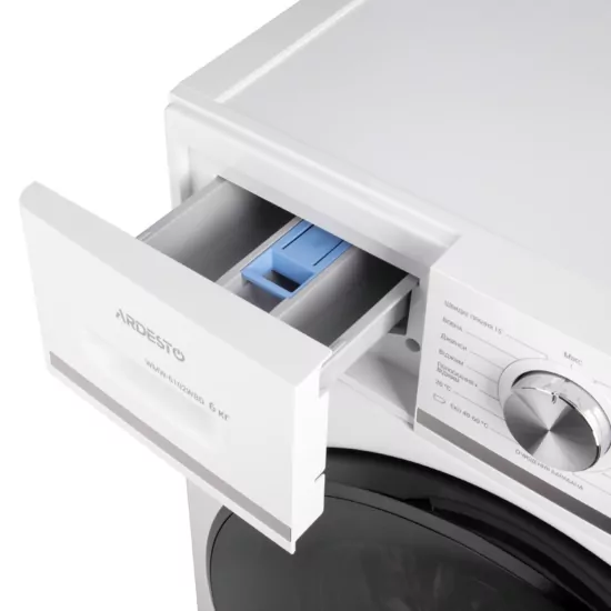 Стиральная машина ARDESTO фронтальная Black Mars, 6кг, 1200, А++, 45см, дисплей, пар, белый
