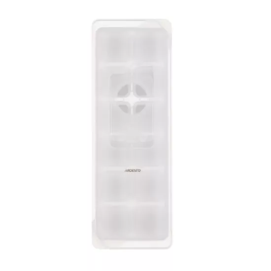 Ardesto Ice tray with lid Fresh, 26х9.5х3.5cm, silicone, plastic, beige