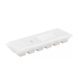 Ardesto Ice tray with lid Fresh, 26х9.5х3.5cm, silicone, plastic, beige