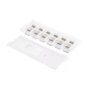 Ardesto Ice tray with lid Fresh, 26х9.5х3.5cm, silicone, plastic, beige