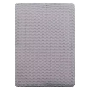 Плед Ardesto Pique 220×230см, 100% хлопок, серый светлый