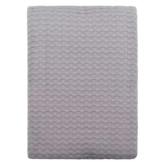 Плед Ardesto Pique 220×230см, 100% хлопок, серый светлый