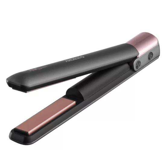 Випрямляч Ardesto Pink Touch, 50Вт, 160-200C, акумуляторний, кераміка, USB-C > USB-A, сірий+рожевий