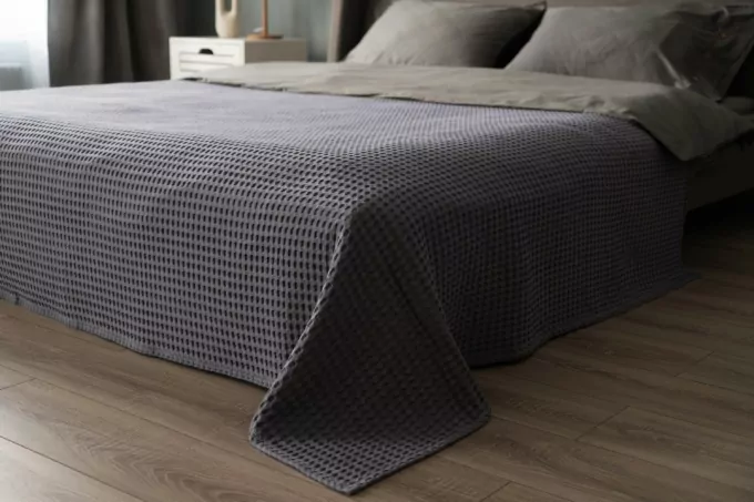 Плед Ardesto Pique 220×230см, 100% хлопок, серый