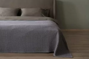 Плед Ardesto Pique 220×230см, 100% хлопок, серый