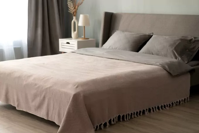 Summer blanket ARDESTO 210х230cm, 100% cotton, beige