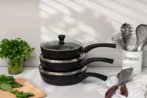 Ardesto Deep Fry pan with lid Gemini Livorno, 28cm, aluminium, black
