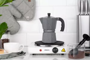 Ardesto Coffee Maker Gemini Molise, 0.15l, 3 cups, aluminum, grey