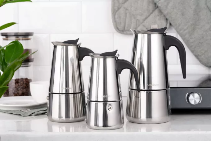 Гейзерна кавоварка ARDESTO Gemini Apulia, 0.2л, 4 чашки, нержавіюча сталь