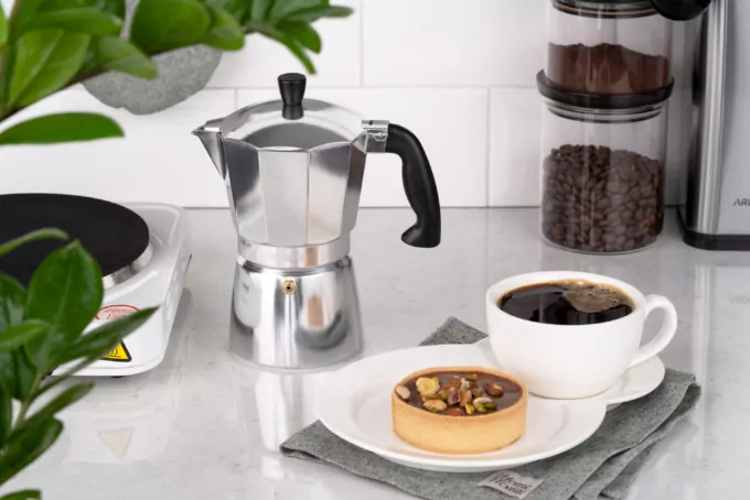 Гейзерна кавоварка ARDESTO Gemini Cremona, 0.4л, 9 чашок, алюміній