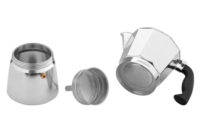 Гейзерна кавоварка ARDESTO Gemini Cremona, 0.4л, 9 чашок, алюміній