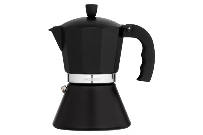ARDESTO Гейзерная кофеварка Gemini Trento, 0.3л, 6 чашек, алюминий, чёрний