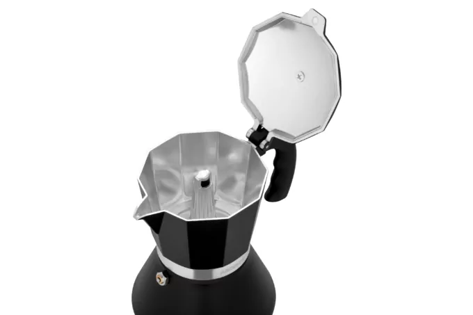 ARDESTO Гейзерная кофеварка Gemini Trento, 0.3л, 6 чашек, алюминий, чёрний
