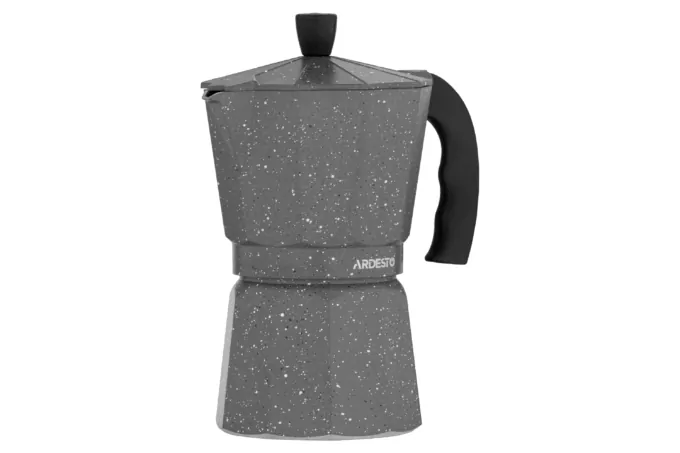Гейзерная кофеварка Ardesto Gemini Molise, 0.4л, 9 чашек, алюминий, серый