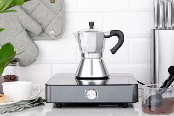 Гейзерная кофеварка ARDESTO Gemini Piemonte, 0.45л, 9 чашек, алюминий