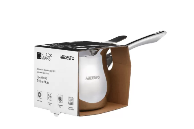 Coffe pot Ardesto Black Mars, 0.5l,  stainless steel