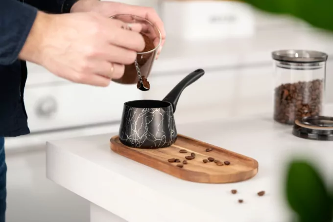 Coffe pot ARDESTO Black Mars, 0.25l, aluminum, bakelite, black