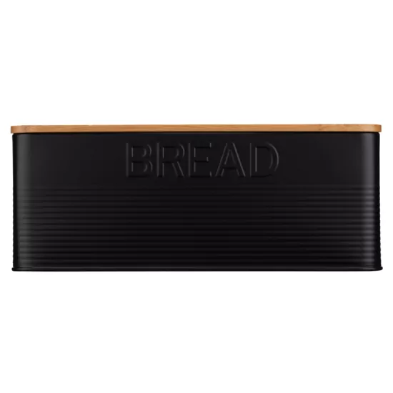 Хлібниця Ardesto Midori 33х18х12см, метал, бамбук, чорний