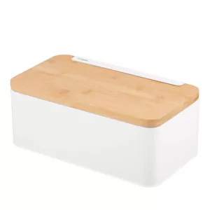 Хлібниця Ardesto Midori 33х13х18см, метал, бамбук, білий