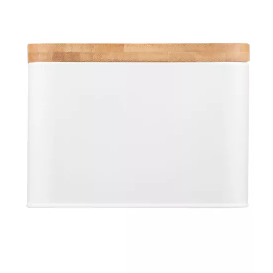 Хлібниця Ardesto Midori 33х13х18см, метал, бамбук, білий