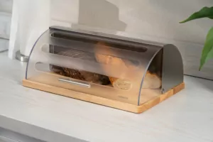 Хлебница Ardesto Gemini 39х27х15см, дерево, пластик, нержавіюча сталь