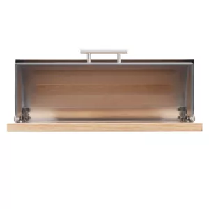 Хлебница Ardesto Gemini 39х27х15см, дерево, пластик, нержавіюча сталь