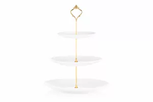 Блюдо 3-х ярусне ARDESTO, 26.5х32см, порцеляна, білий