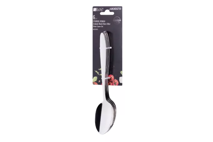 ARDESTO Tablespoons set Black Mars Ether , 6pcs, stainless steel