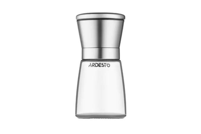 Ardesto Salt and Pepper Mill Gemini, 180ml, glass, stainless steel, transparent