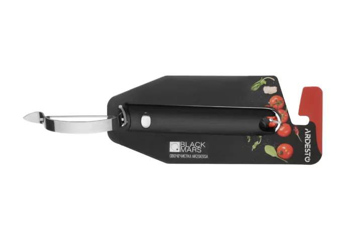 Овочечистка Ardesto Black Mars, 20.5см, нержавіюча сталь, пластик, чорний
