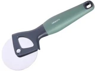 Ardesto Pizza wheel Gemini, 19.5cm, stainless steel, plastic, gray-green