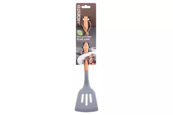 Ardesto Turner Midori, 32.3cm, silicone, wood, gray